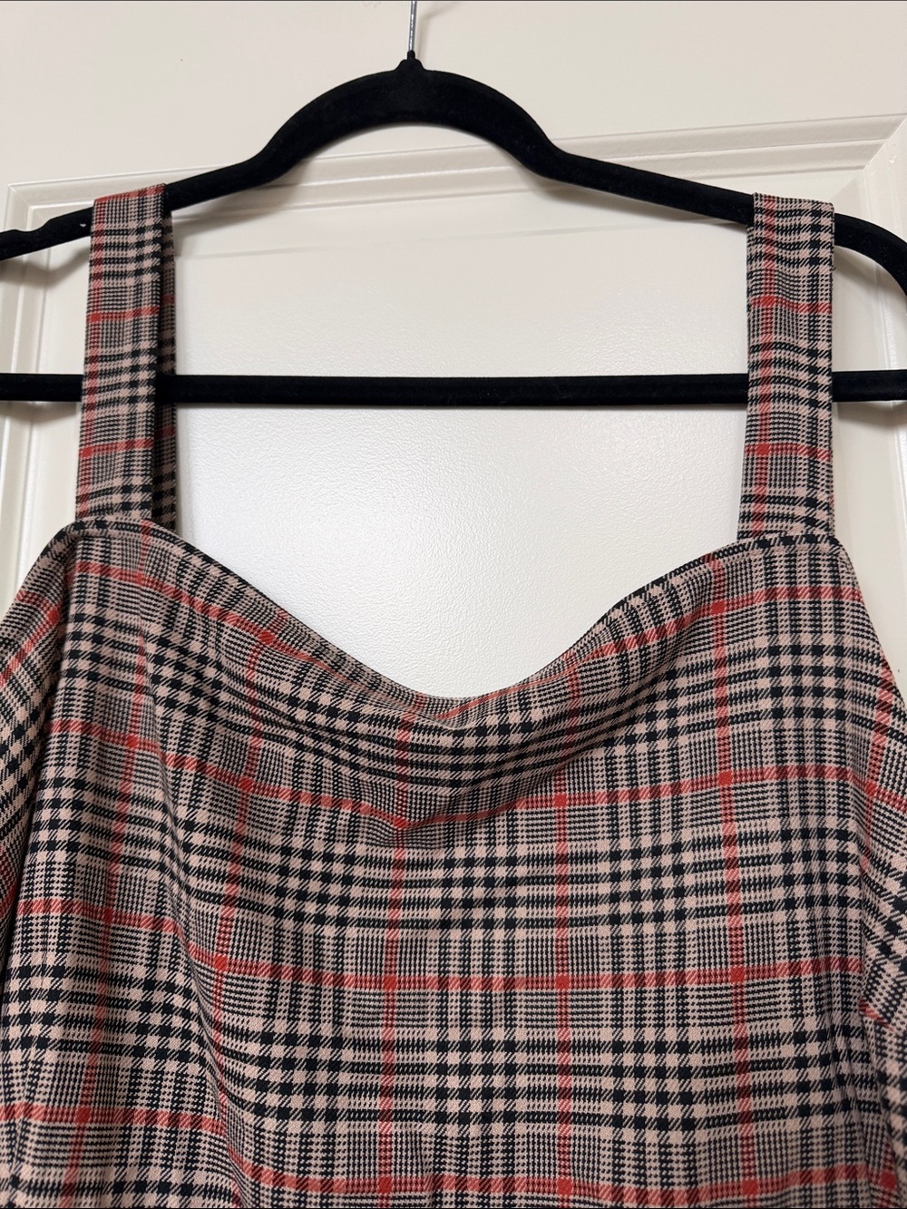 NWT 3X Ava & Viv Plaid Midi Dress in Brown and Red - Picture 4 of 5